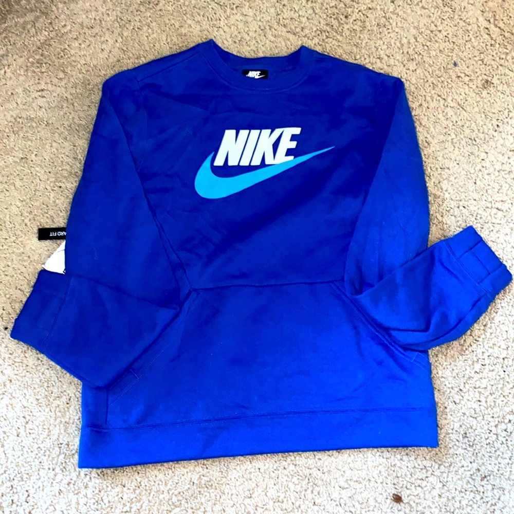 Kids Youth XL Blue nike crew neck sweatshirt